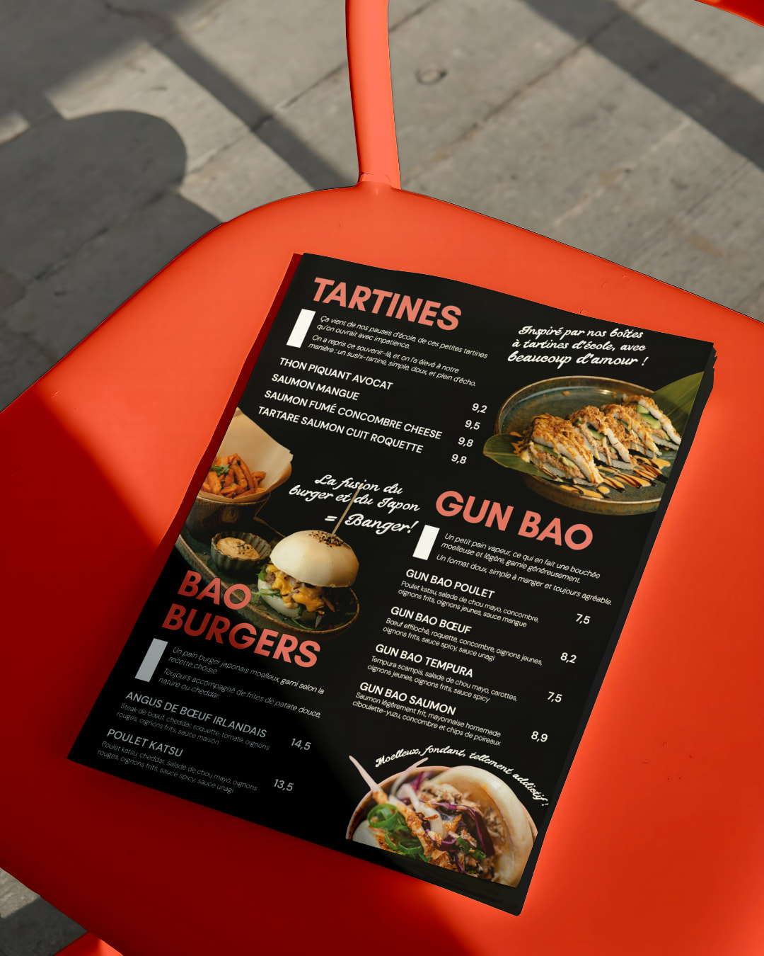 Menu Tsuki — restaurant sushi Bruxelles