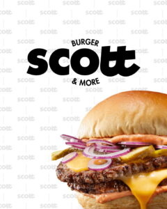 Logo Scott — branding restaurant Smash Burger Marrakech