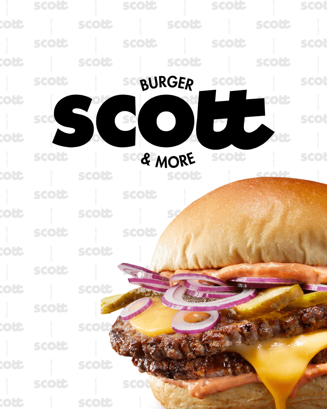 Logo Scott — branding restaurant Smash Burger Marrakech