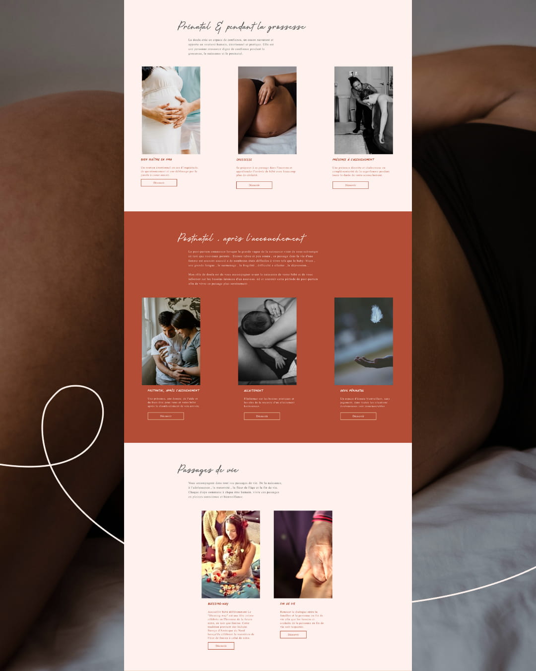 Site internet Sophie Motreuil — doula accompagnement naissance