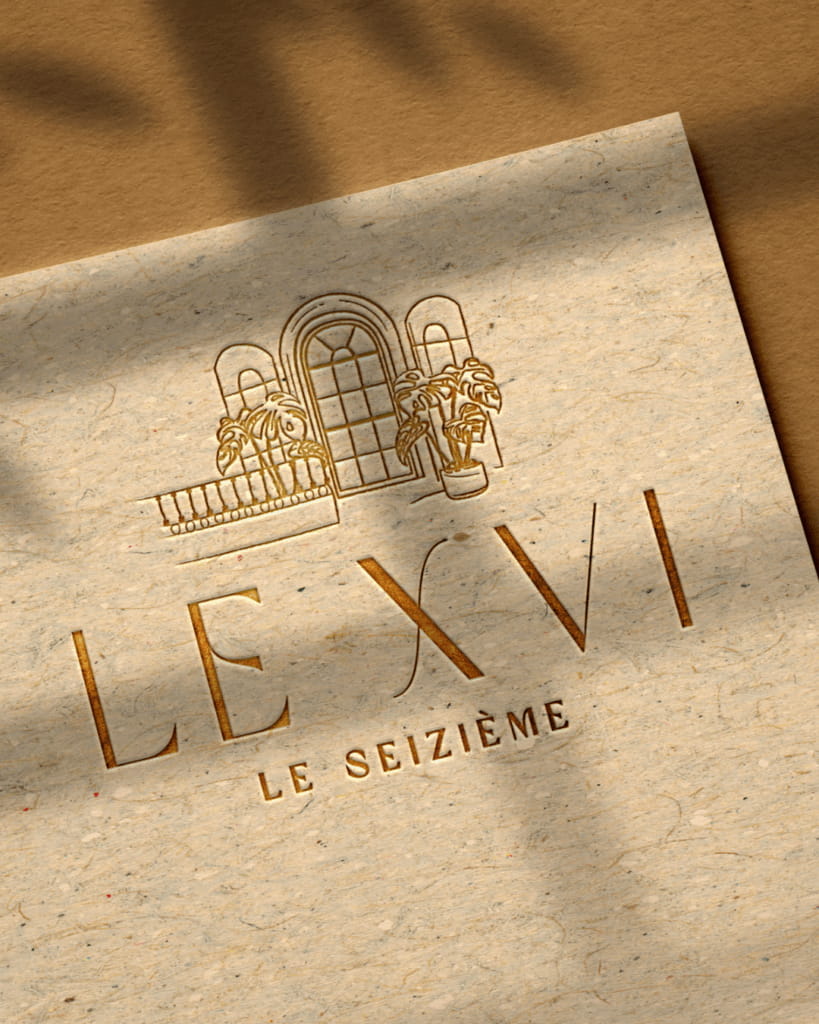Logo Le XVI — identité visuelle restaurant Marrakech