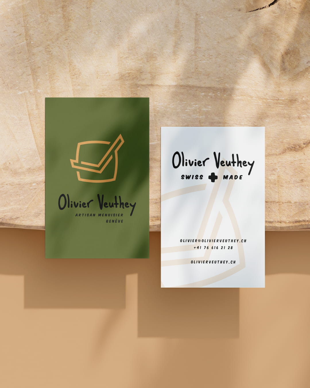 Logo Olivier Veuthey — branding artisan menuisier Genève